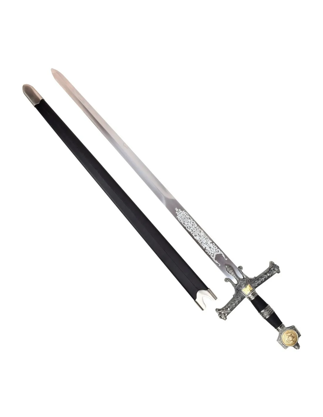 Espada decorativa Rey Salomón, con vaina (123 cm.)