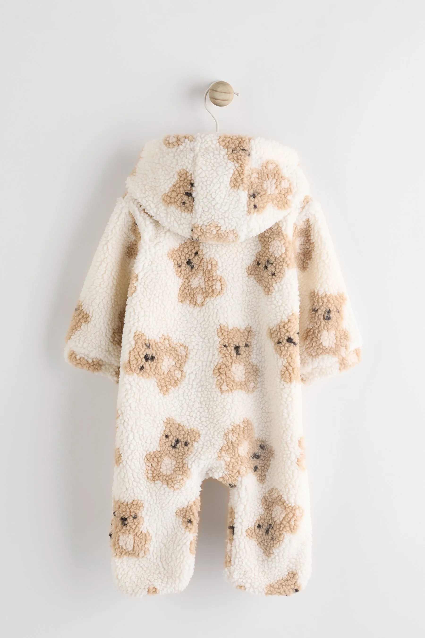 ESTAMPADO DE OSO EN CRUDO/TOSTADO  BABY COSY FLEECE ALLINONE (0MTHS2YRS)