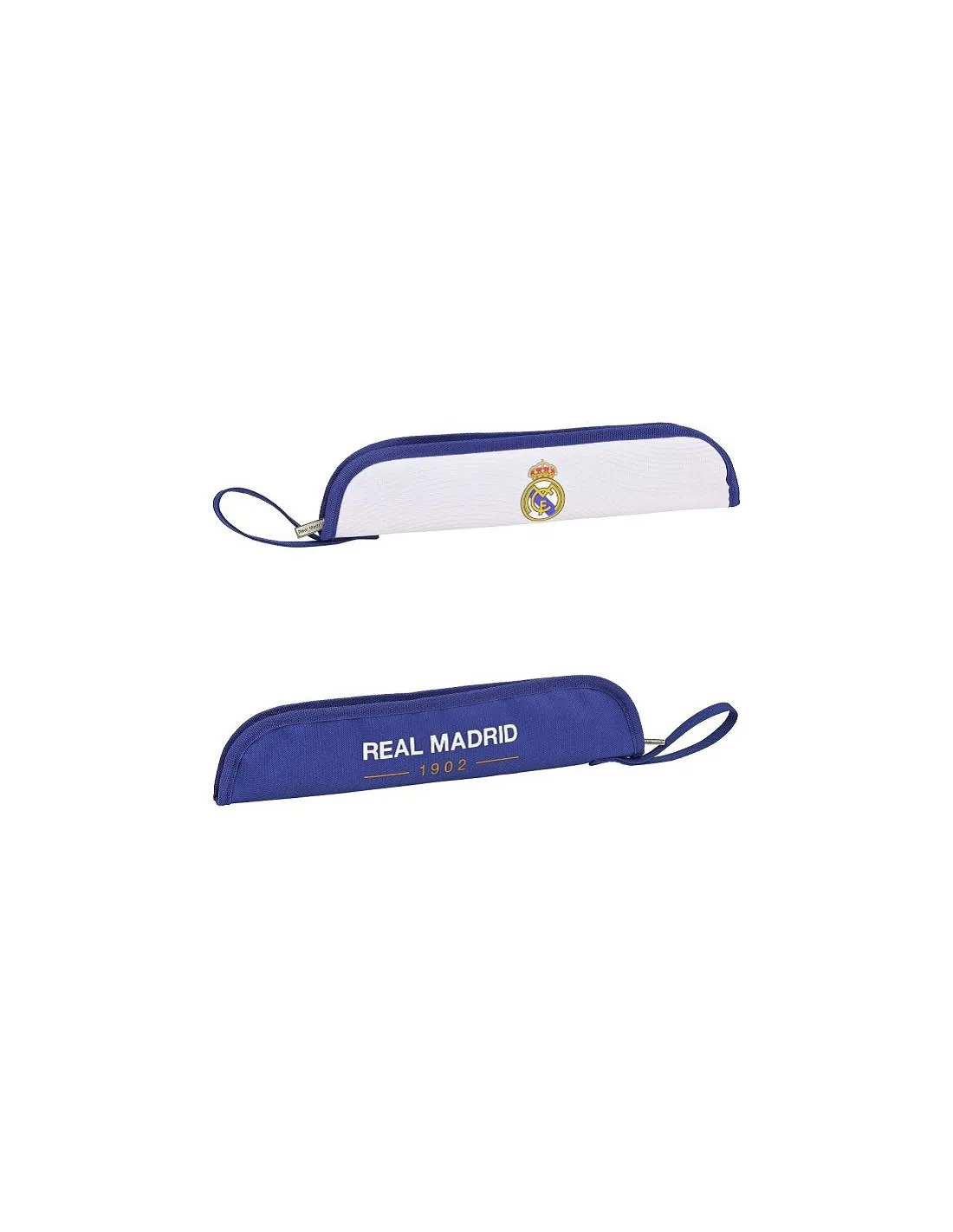 Estuche porta flauta Real Madrid blanca y azul