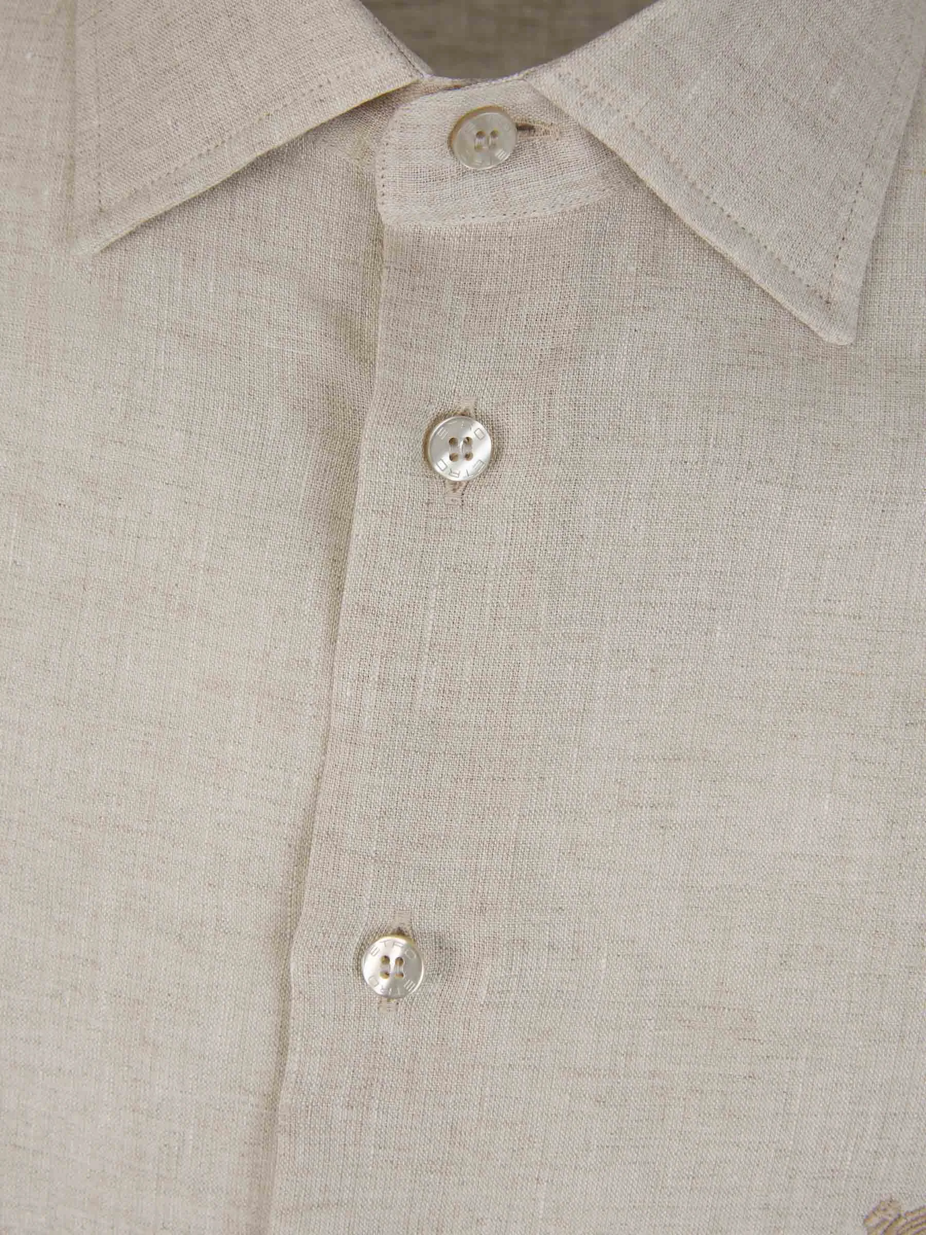 Etro Camisa Lino Logo