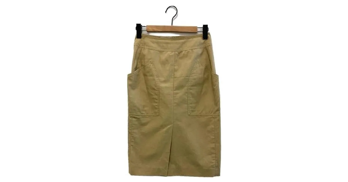 ****Falda ISABEL MARANT Algodón Lino Camello 