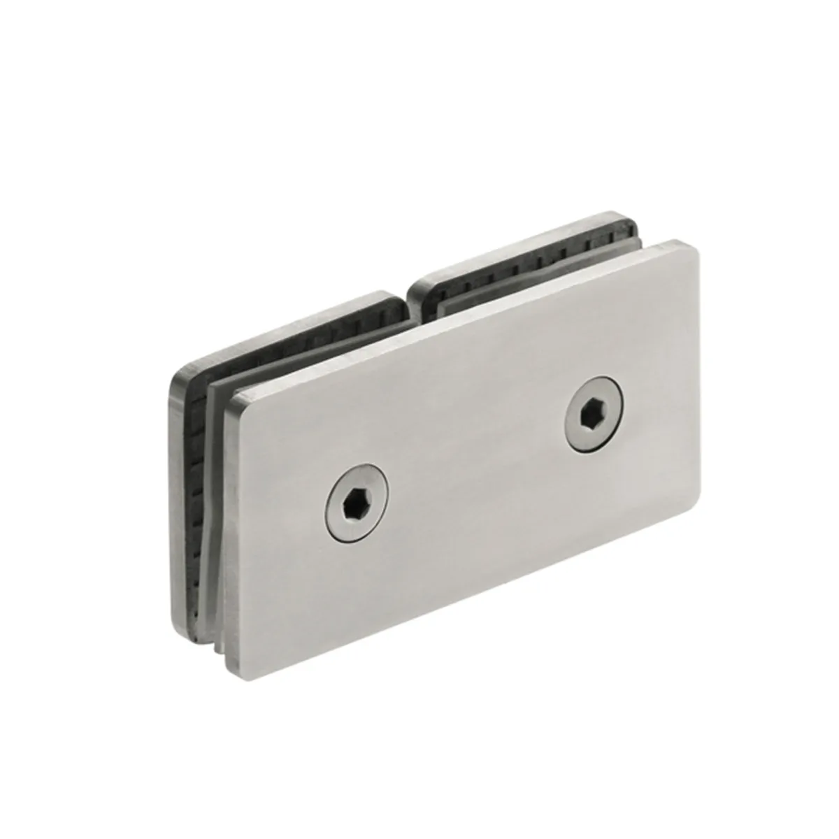 Fijación de 2 paneles de vidrio 180º para puerta de cristal