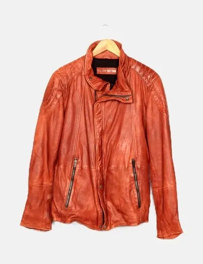 FREAKY NATION Chaqueta biker marrón