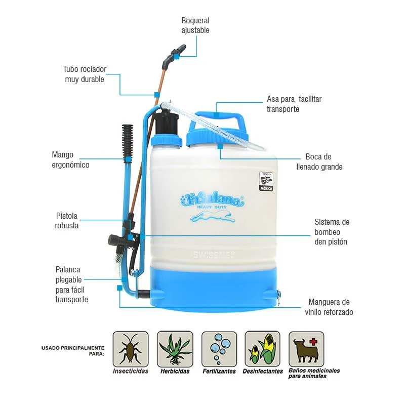 Fumigadora de Mochila Friulana Swissmex DE 15 LITROS 189010