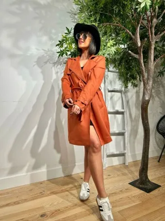 Gabardina Corta MATCHSTIC Terracota