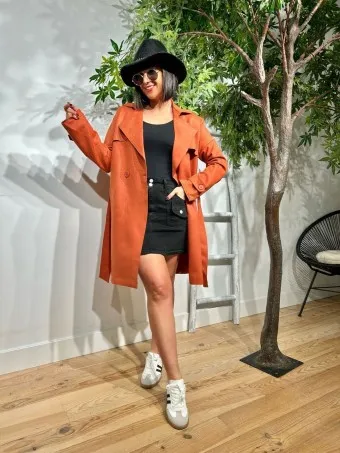 Gabardina Corta MATCHSTIC Terracota