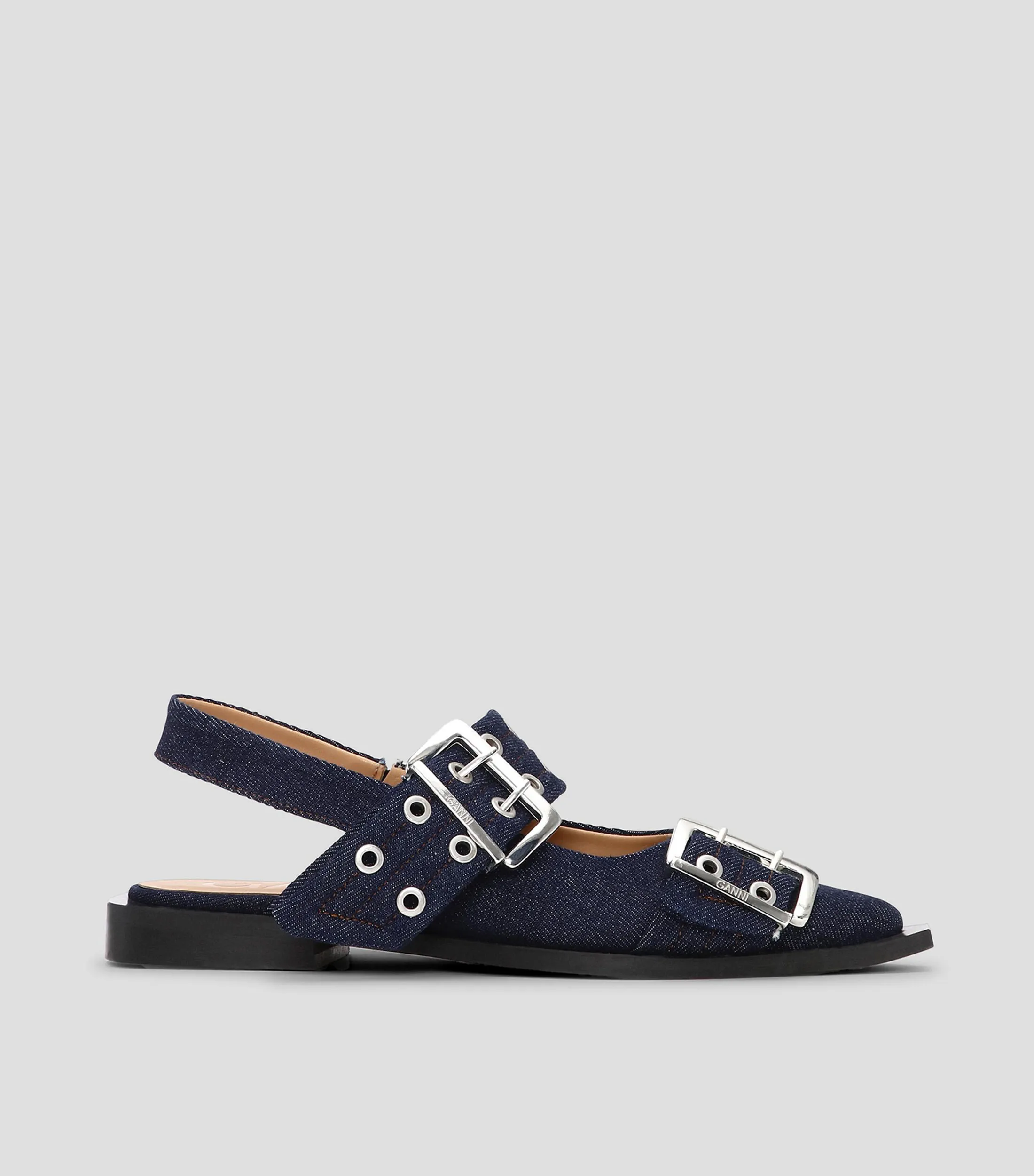 Ganni Flats con hebilla Mujer