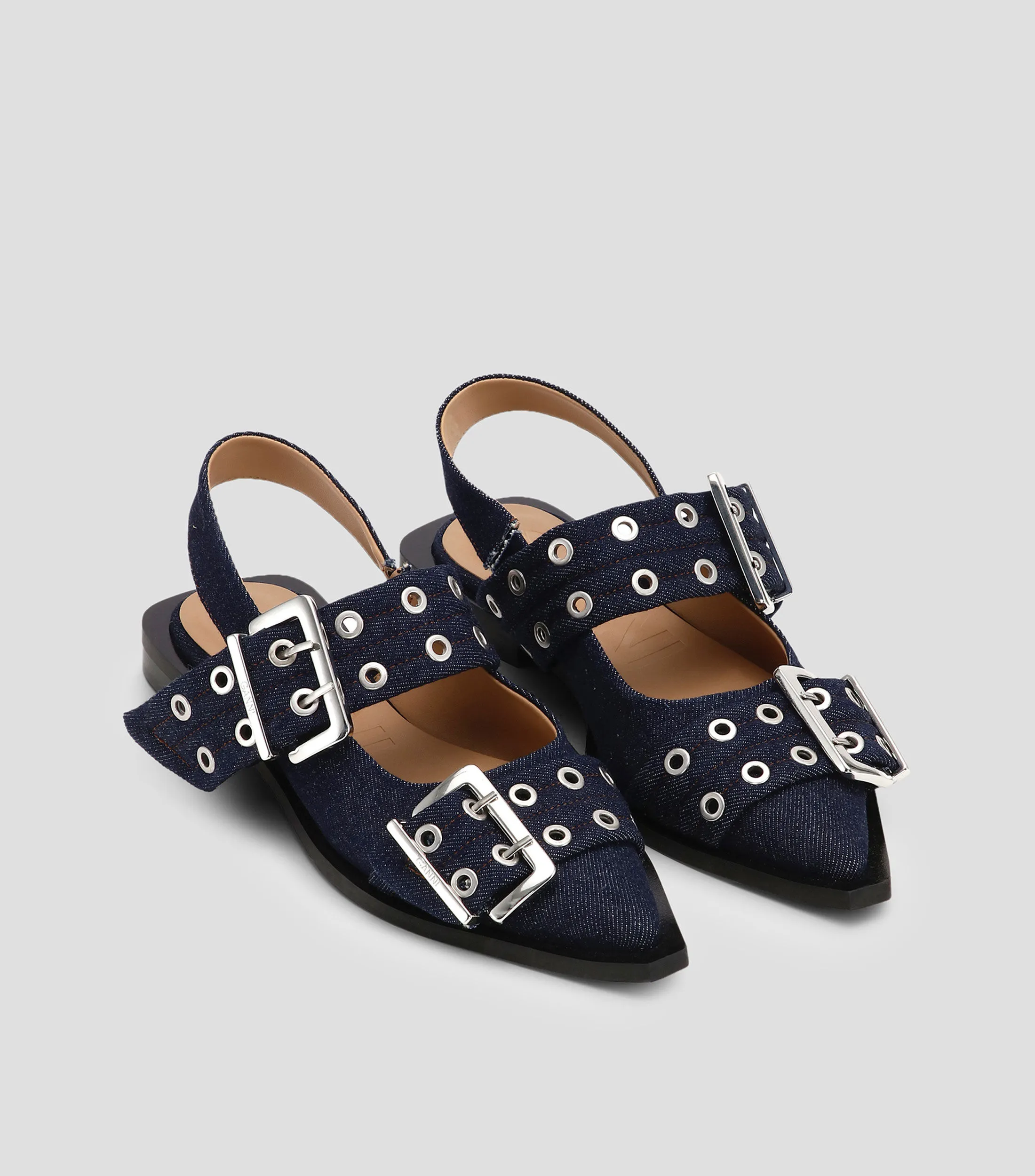 Ganni Flats con hebilla Mujer