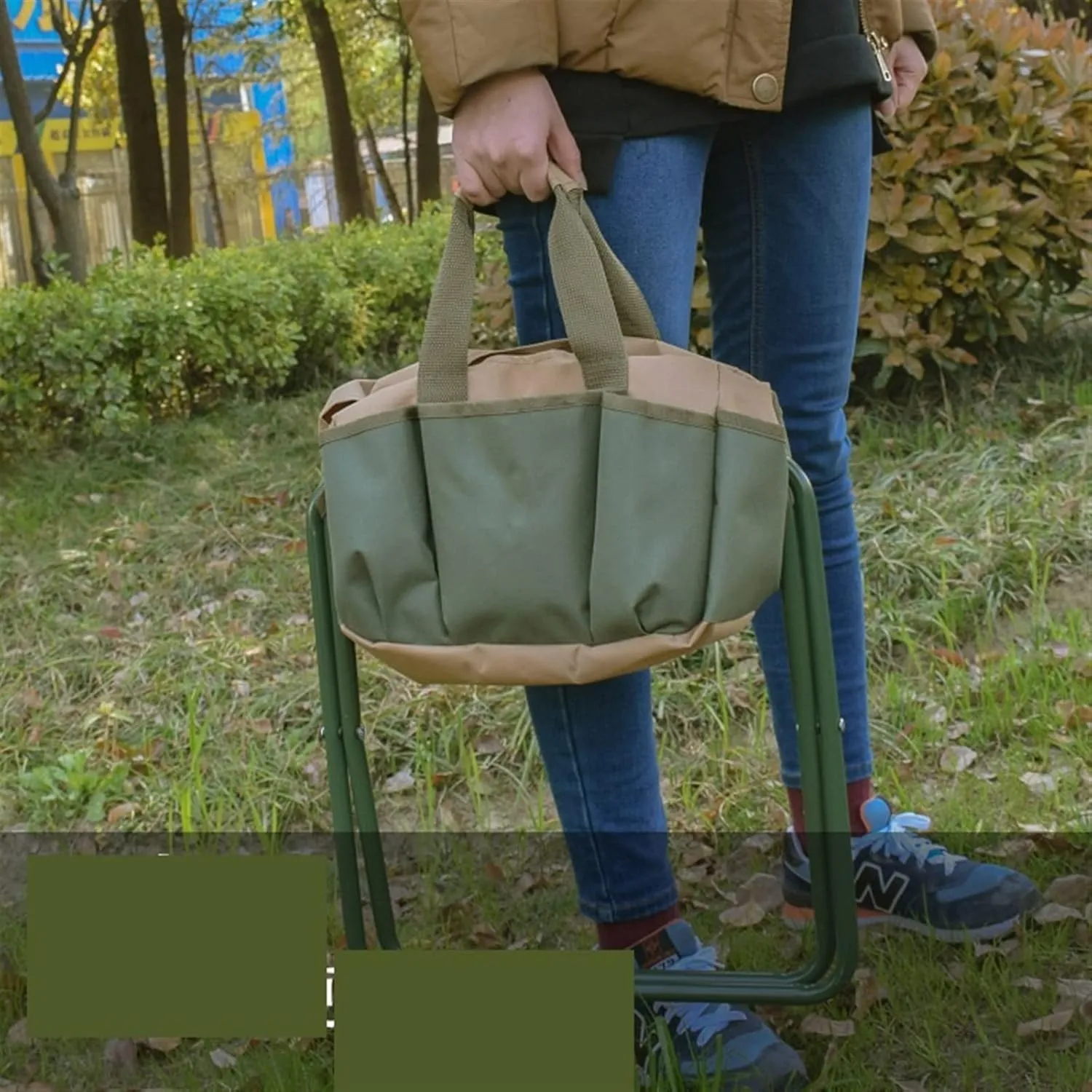GBNYTT Silla de pesca plegable 2 en 1  silla de pesca  mochila de pesca  taburete cómodo y resistente al desgaste para equipos d