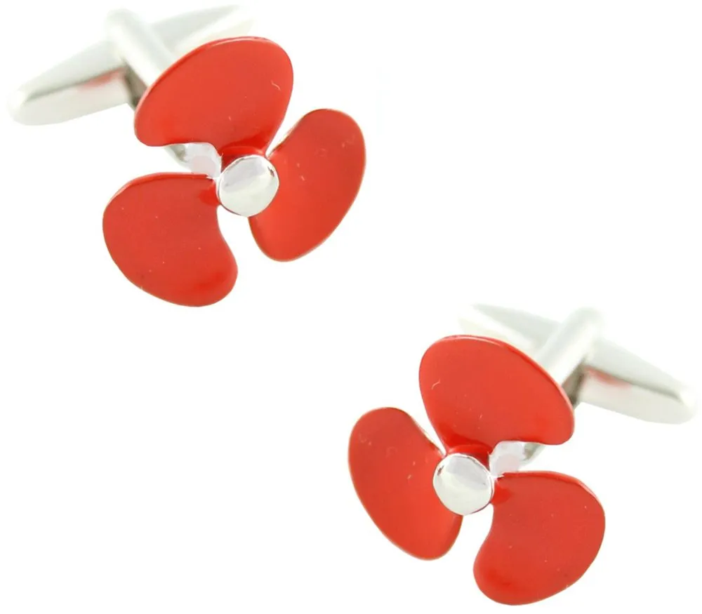 Gemelos para camisa Hélice Roja