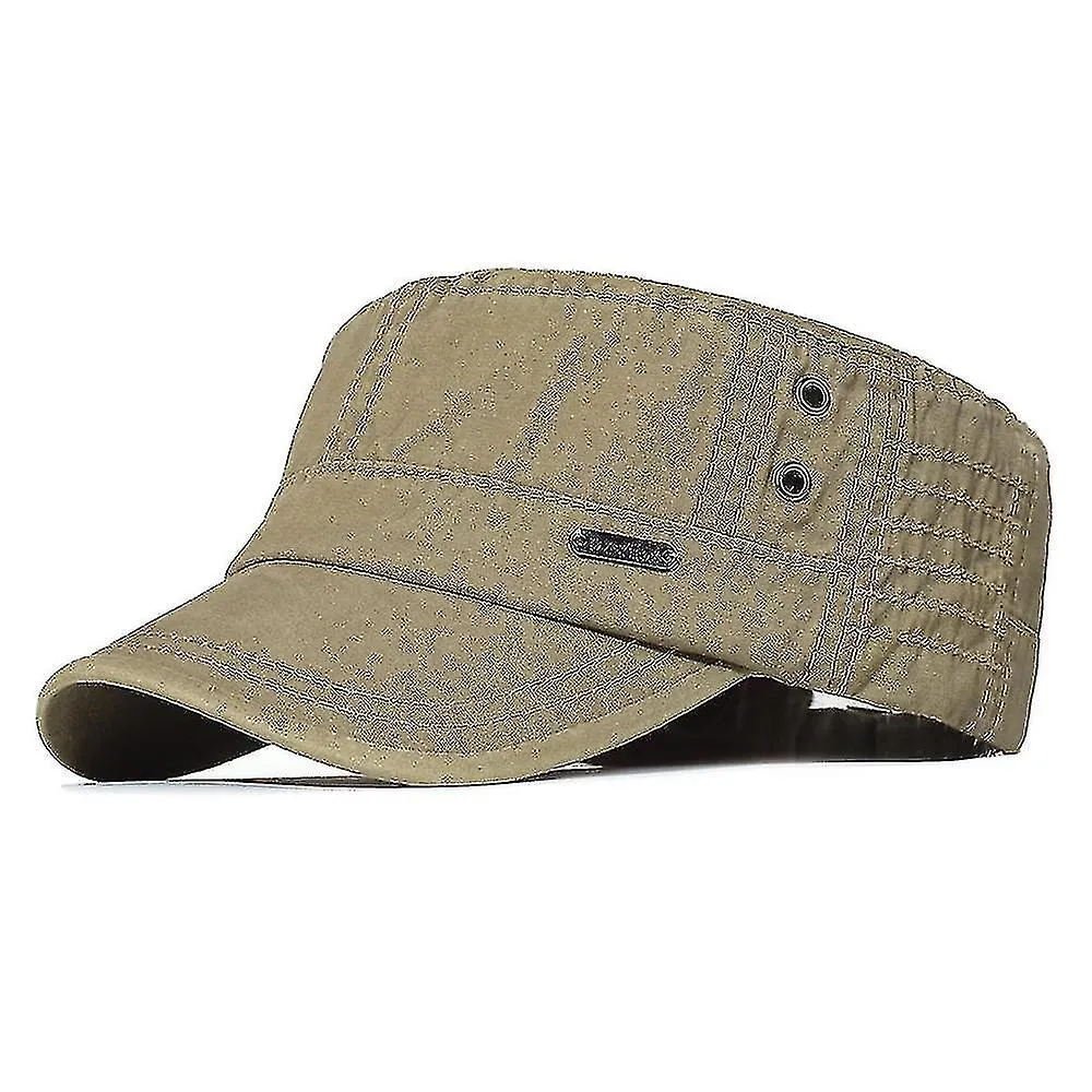 Gorras militares de algodón lavado Hombres Cadete Gorra del Ejército Diseño único Sombrero de copa plano vintage