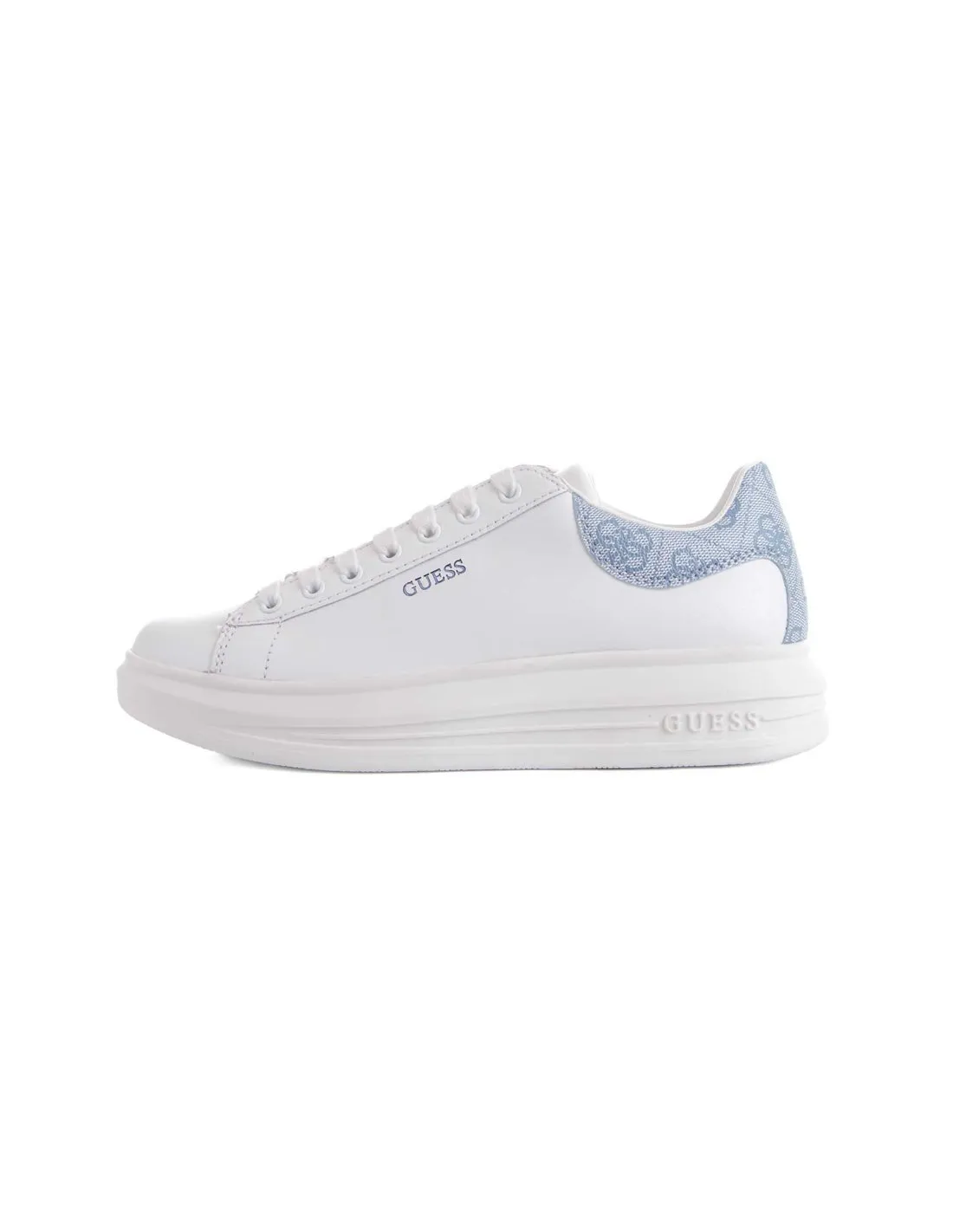GUESS  ZAPATILLAS BLANCO Y AZUL FL7VIBLEA12 MUJER