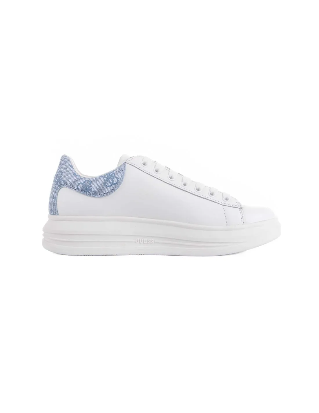 GUESS  ZAPATILLAS BLANCO Y AZUL FL7VIBLEA12 MUJER