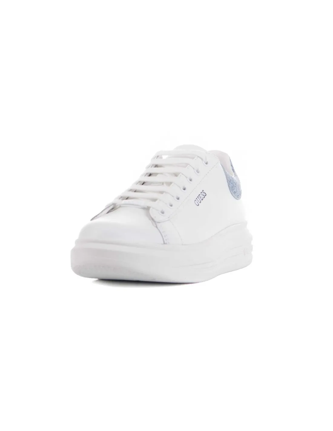 GUESS  ZAPATILLAS BLANCO Y AZUL FL7VIBLEA12 MUJER