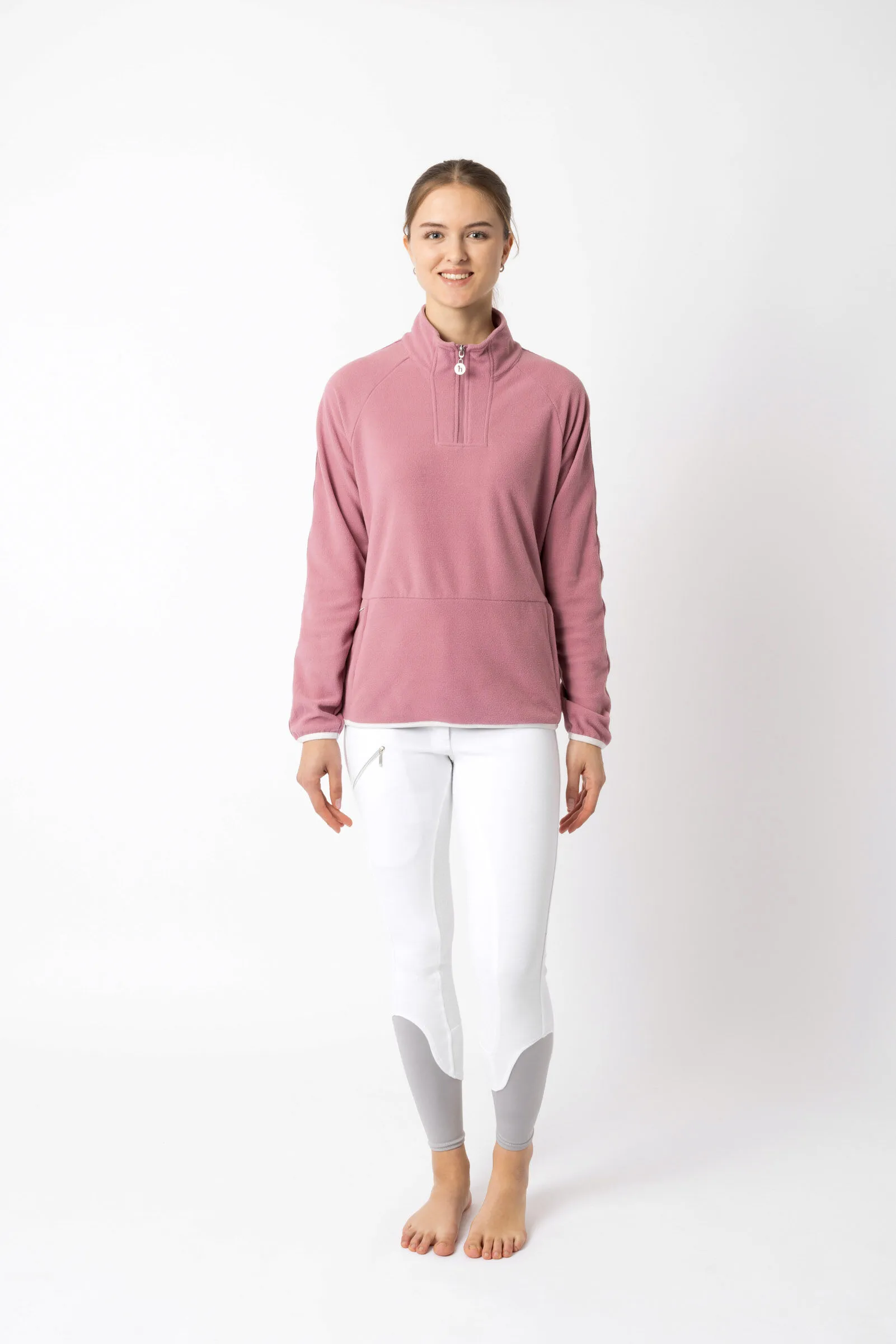 Horze Chaqueta de Equitación Polar con Media Cremallera para Mujer Christa