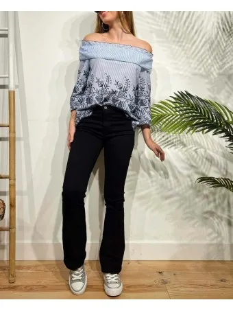 Jeans Push Up Campana BROCKLEY Negro