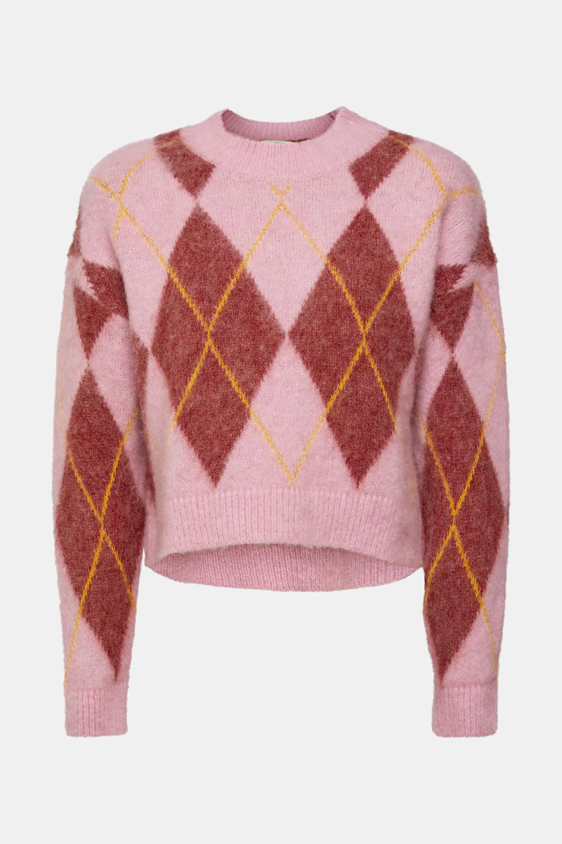 Jersey con diseño de rombos Argyle en mezcla de lana