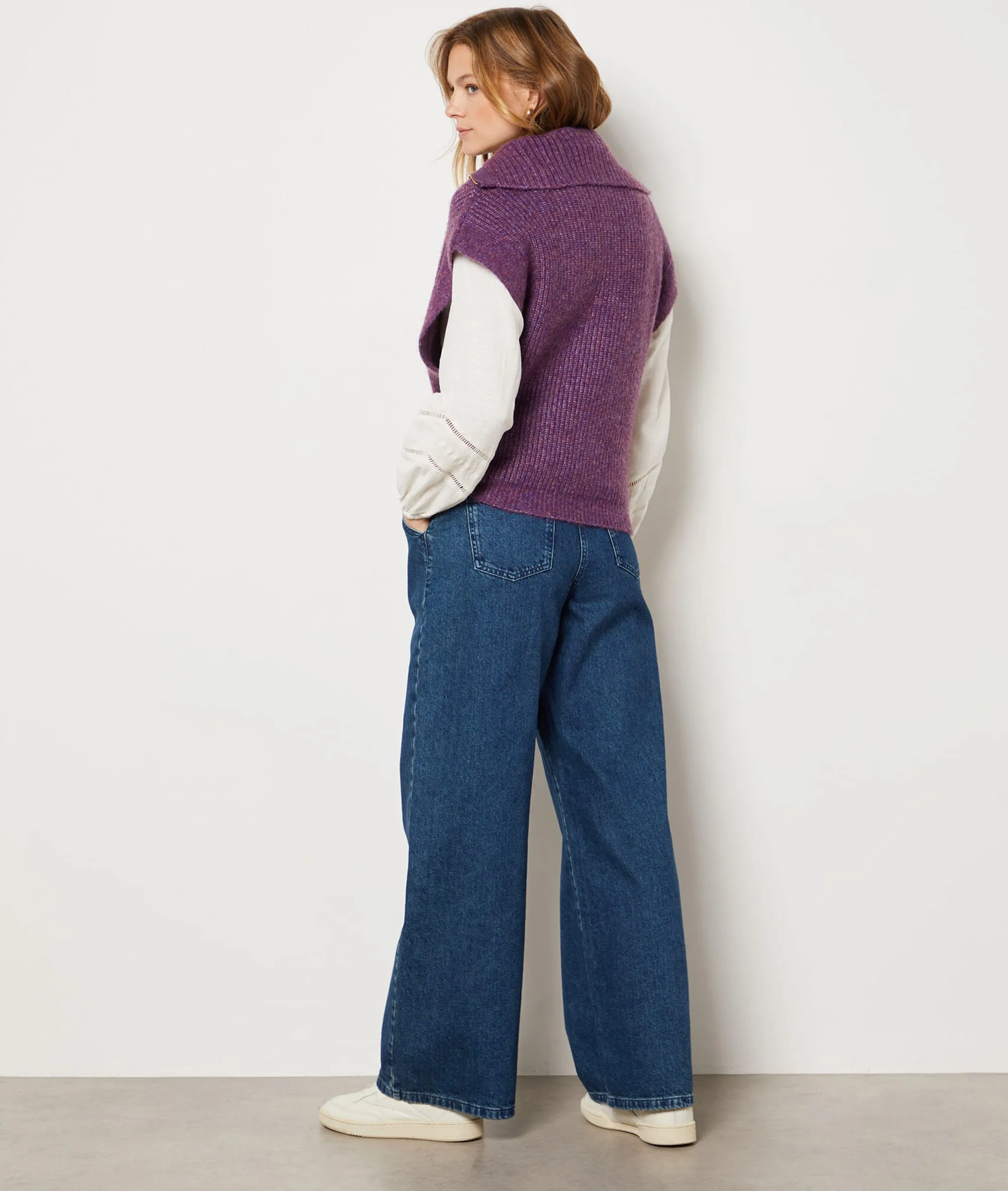 JERSEY SIN MANGAS CIERRE CON CREMALLERA CELIA MAUVE  ETAM