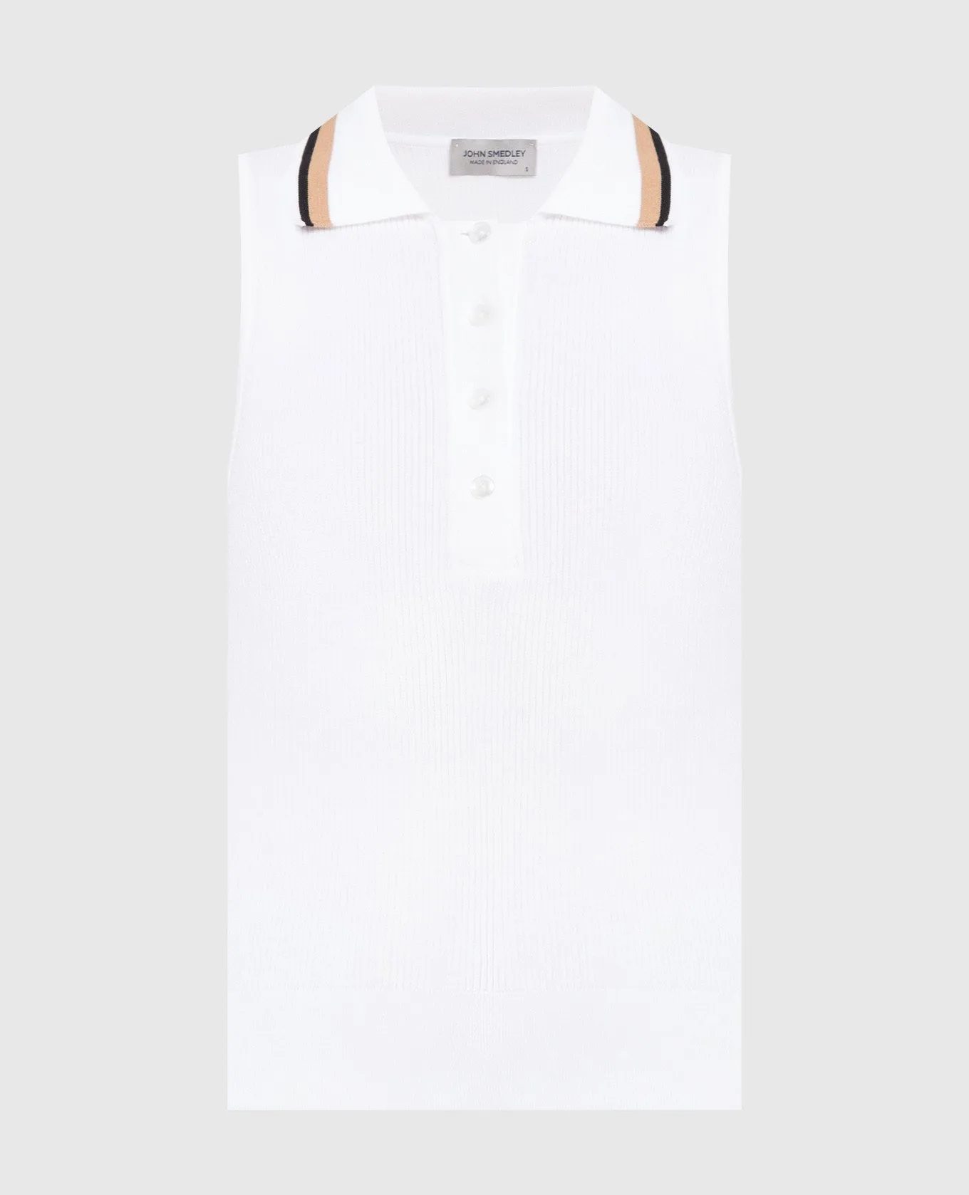 John Smedley White top with Raye scar