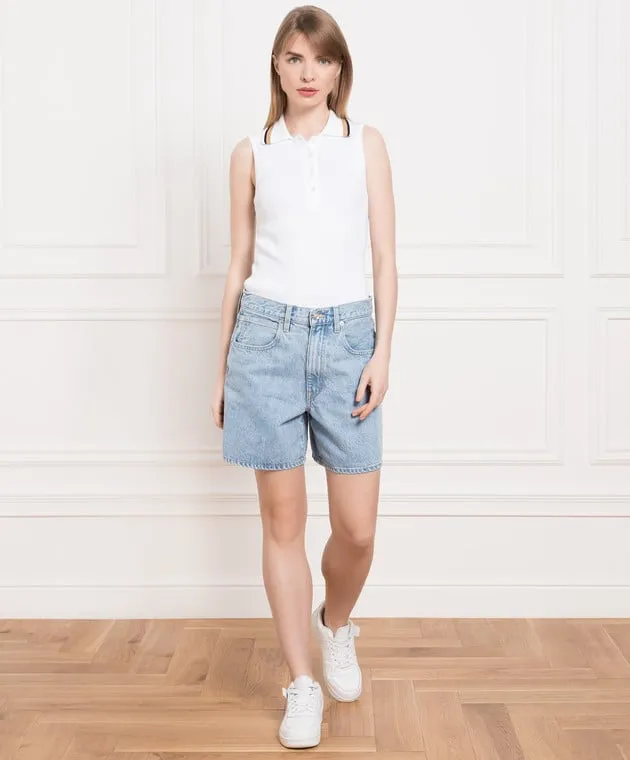 John Smedley White top with Raye scar