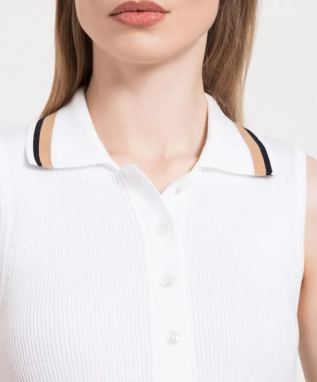 John Smedley White top with Raye scar