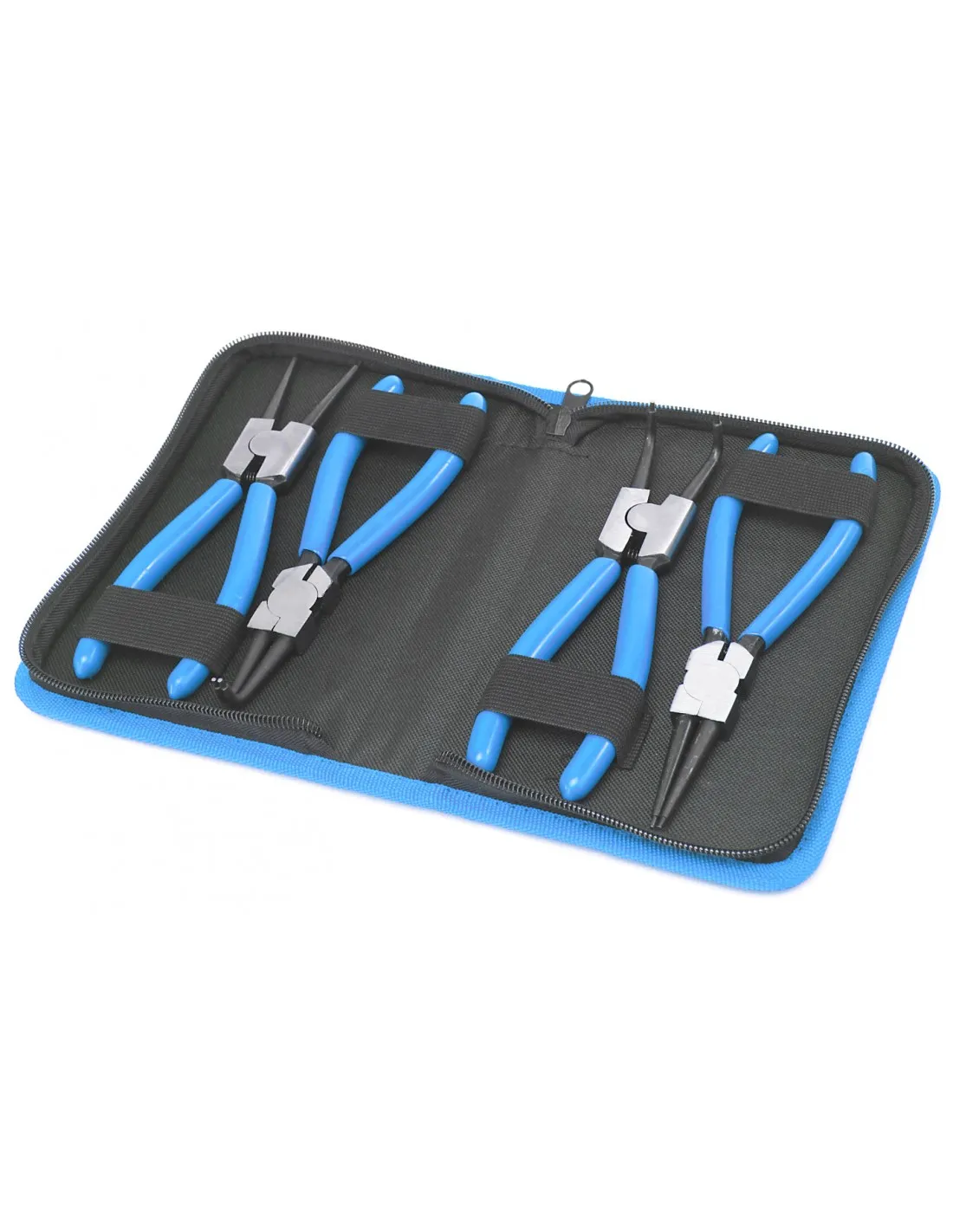 Juego de alicates para circlip y arandelas interiores y exteriores seeger 175mm, 4 piezas