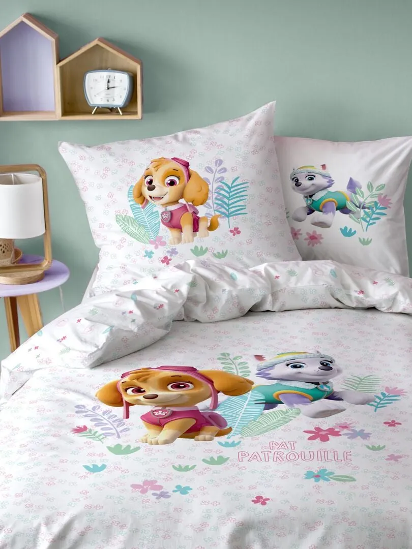 JUEGO DE CAMA 'LA PATRULLA CANINA'  INDIVIDUAL  BLANCO