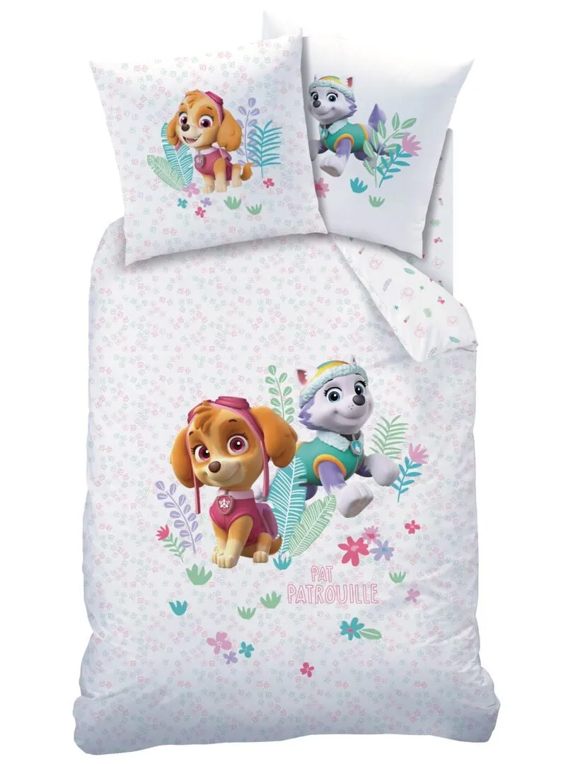 JUEGO DE CAMA 'LA PATRULLA CANINA'  INDIVIDUAL  BLANCO