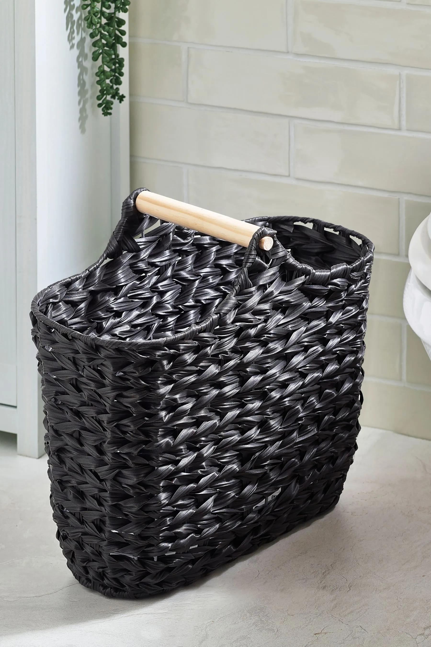 Juego de portarrollos de baño y almacenamiento tejido de Slimline