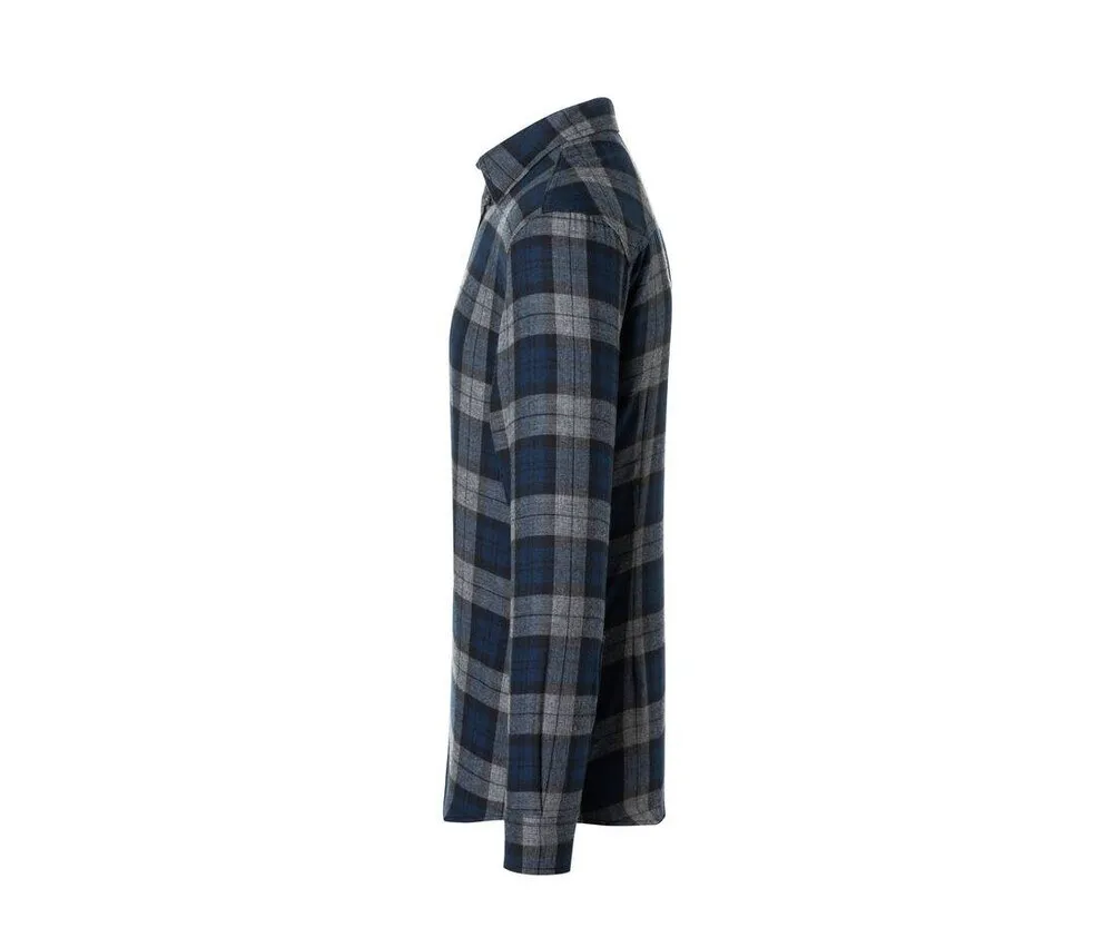 KARLOWSKY KYBM8  MEN'S CHECKED SHIRT URBANSTYLE  AZUL MARINO