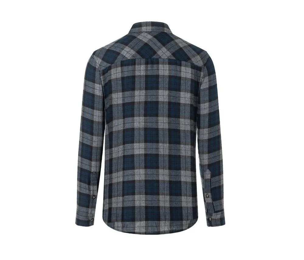 KARLOWSKY KYBM8  MEN'S CHECKED SHIRT URBANSTYLE  AZUL MARINO