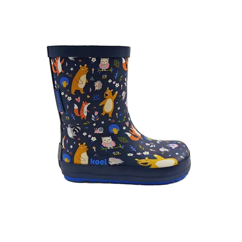 KOEL4KIDS  WELLIE BEAR BLUE  BOTAS DE LLUVIA BAREFOOT