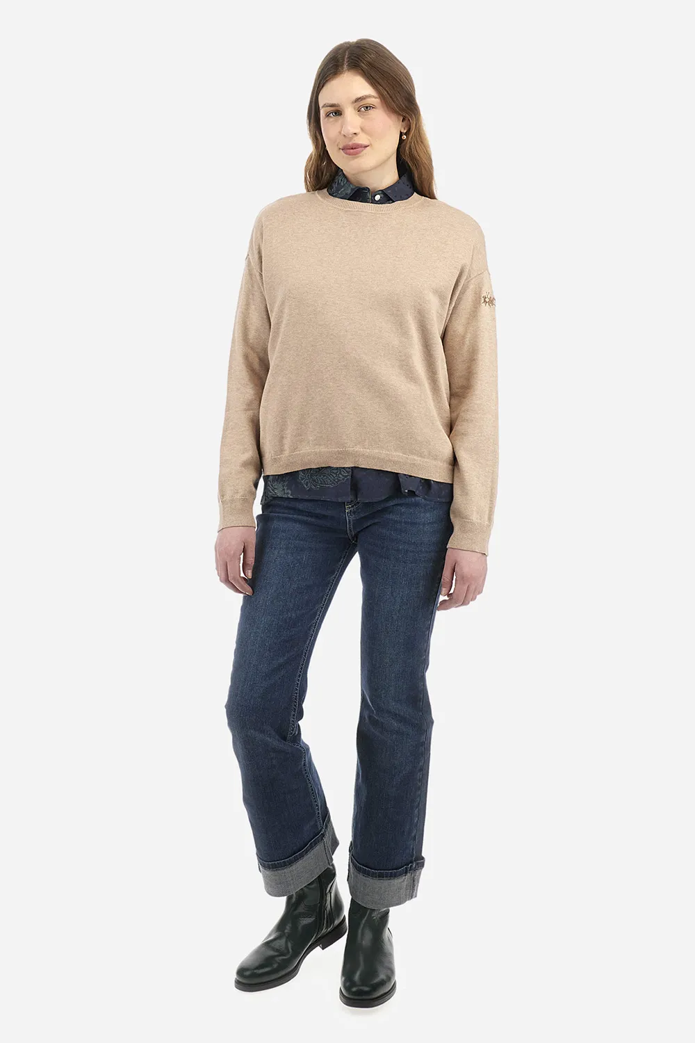 La Martina Jersey Zenda Champagne Melange