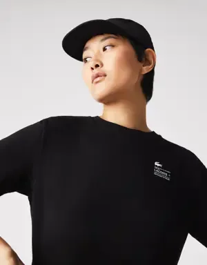 Lacoste Camiseta de mujer Lacoste loose fit en tejido de punto de algodón con detalles de la marca