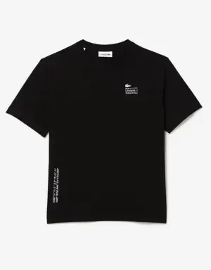 Lacoste Camiseta de mujer Lacoste loose fit en tejido de punto de algodón con detalles de la marca