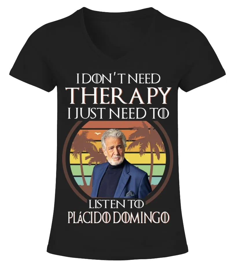 LISTEN TO PLACIDO DOMINGO Camiseta cuello pico Mujer
