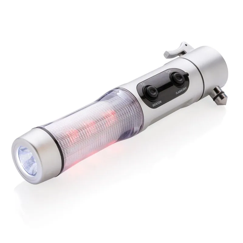 LUZ DE EMERGENCIA PERSONALIZADA CON MARTILLO ROMPEVENTANAS