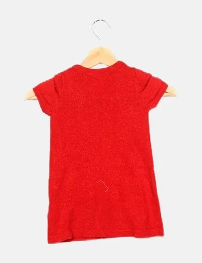 Mango Vestido rojo detalle lazo