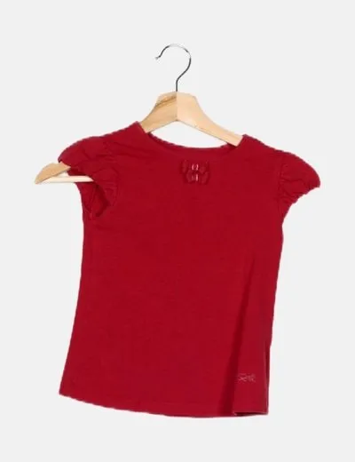 Mayoral Camiseta roja detalle lazo
