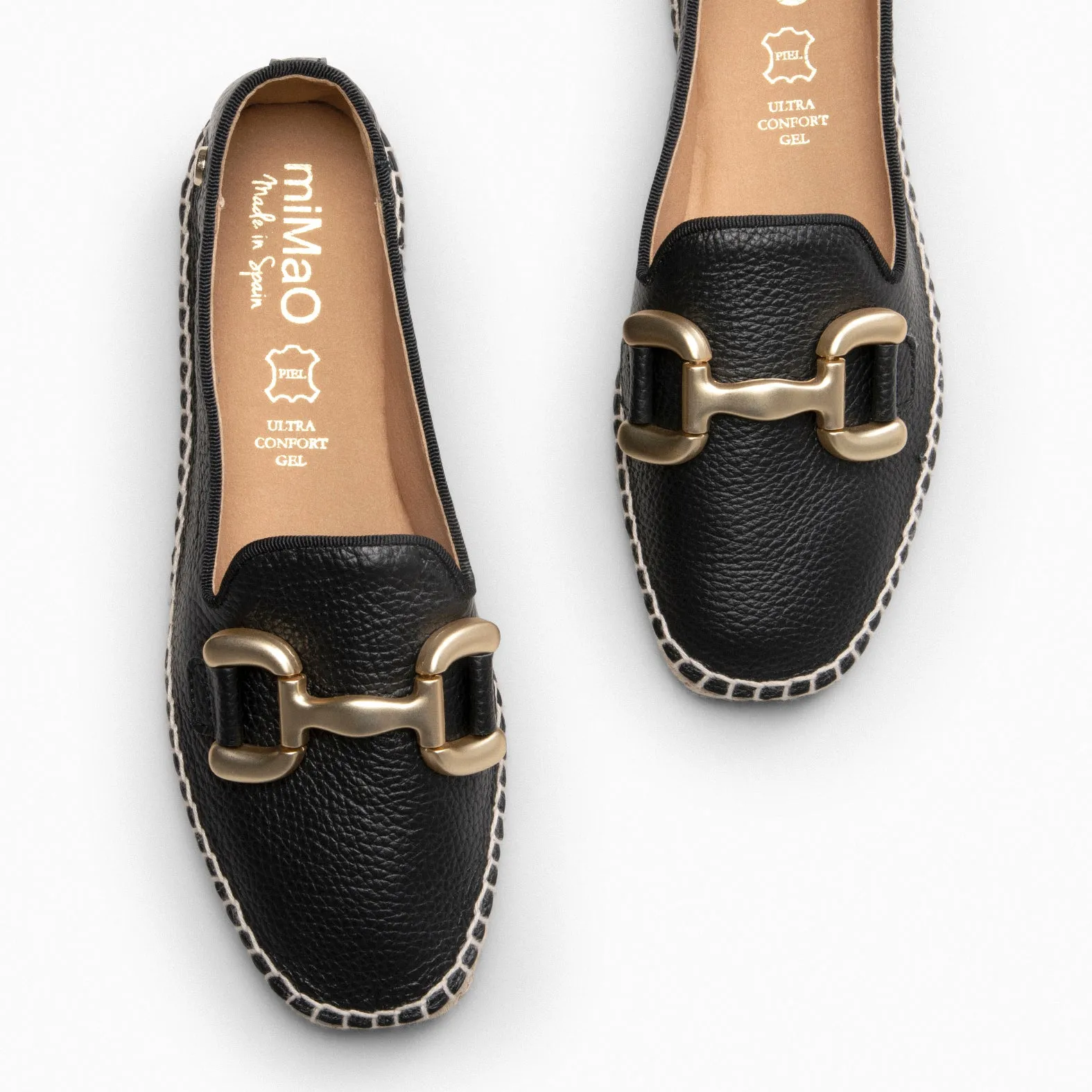 MERAYA  ALPARGATA ELEGANTE NEGRO