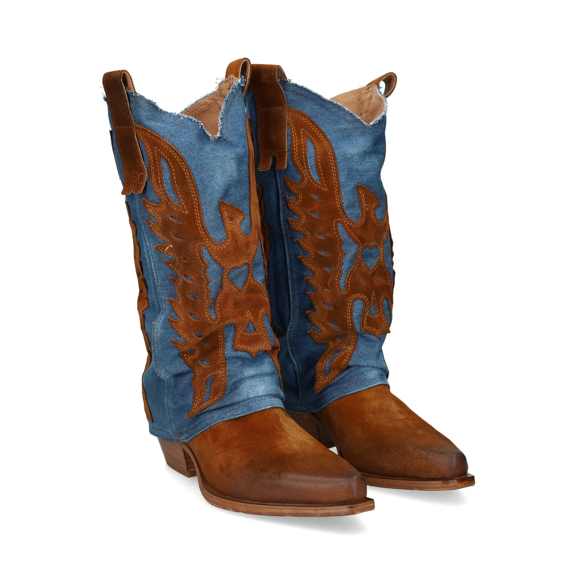 METISSE Botines con tacón de Mujer CUOIO/JEANS
