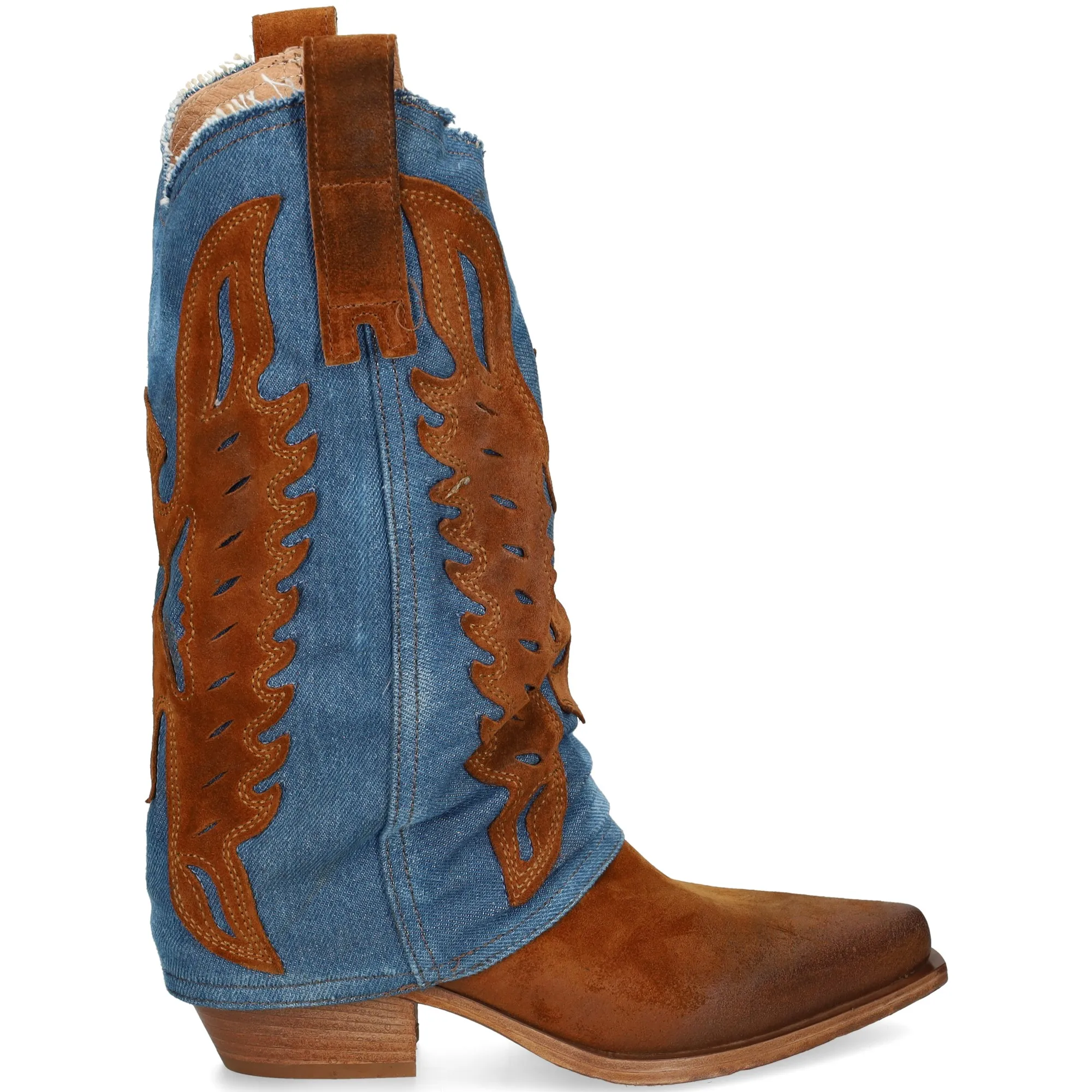 METISSE Botines con tacón de Mujer CUOIO/JEANS