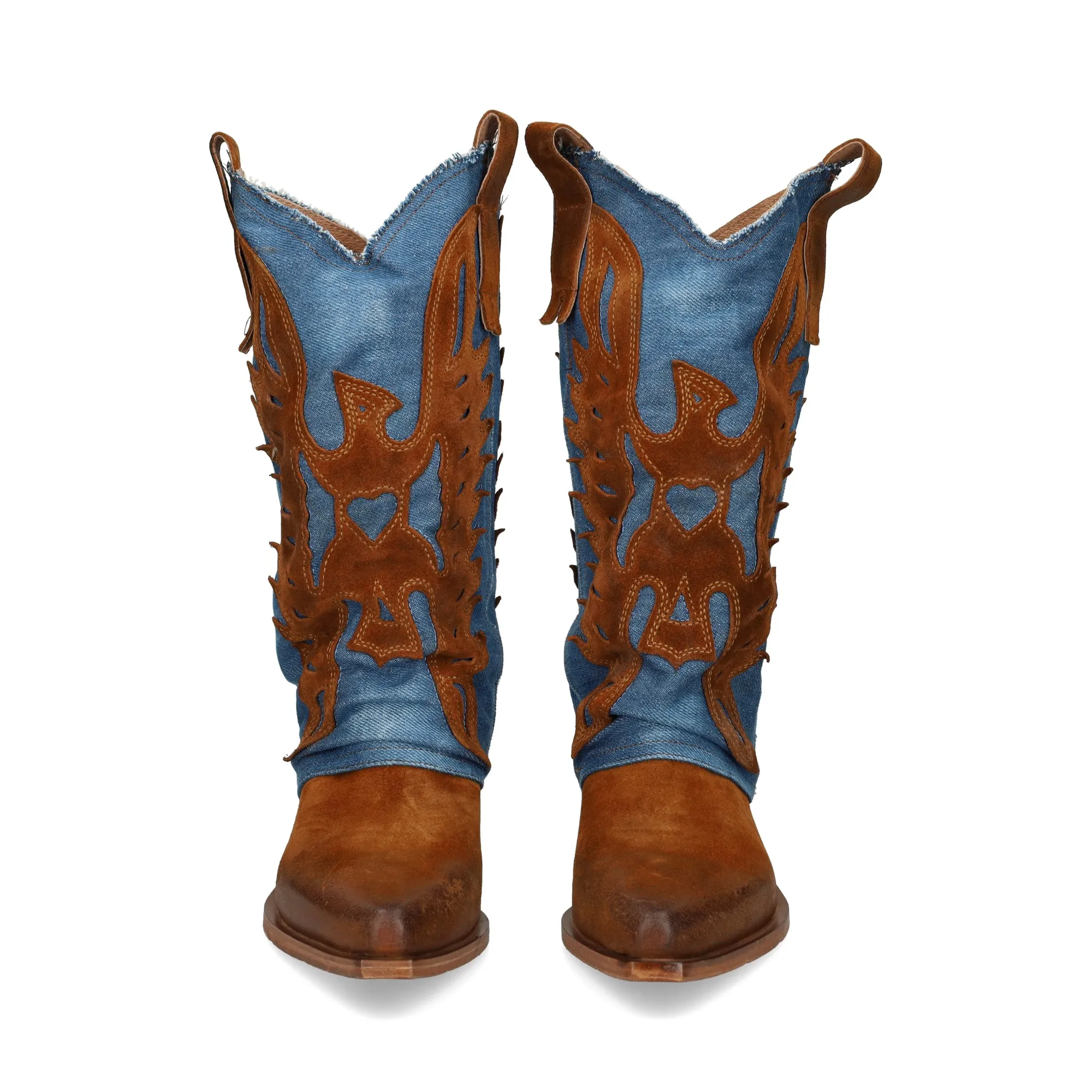 METISSE Botines con tacón de Mujer CUOIO/JEANS