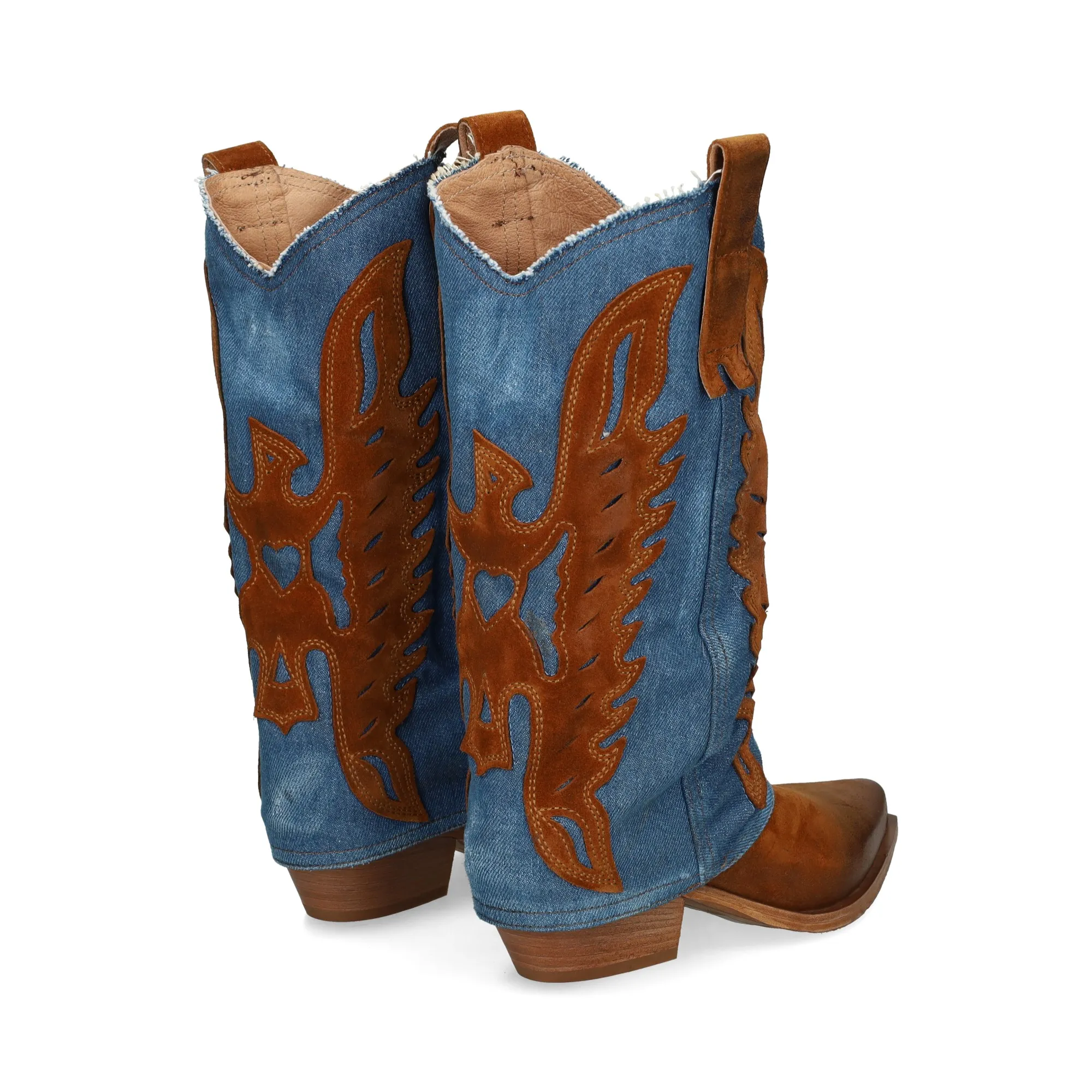 METISSE Botines con tacón de Mujer CUOIO/JEANS