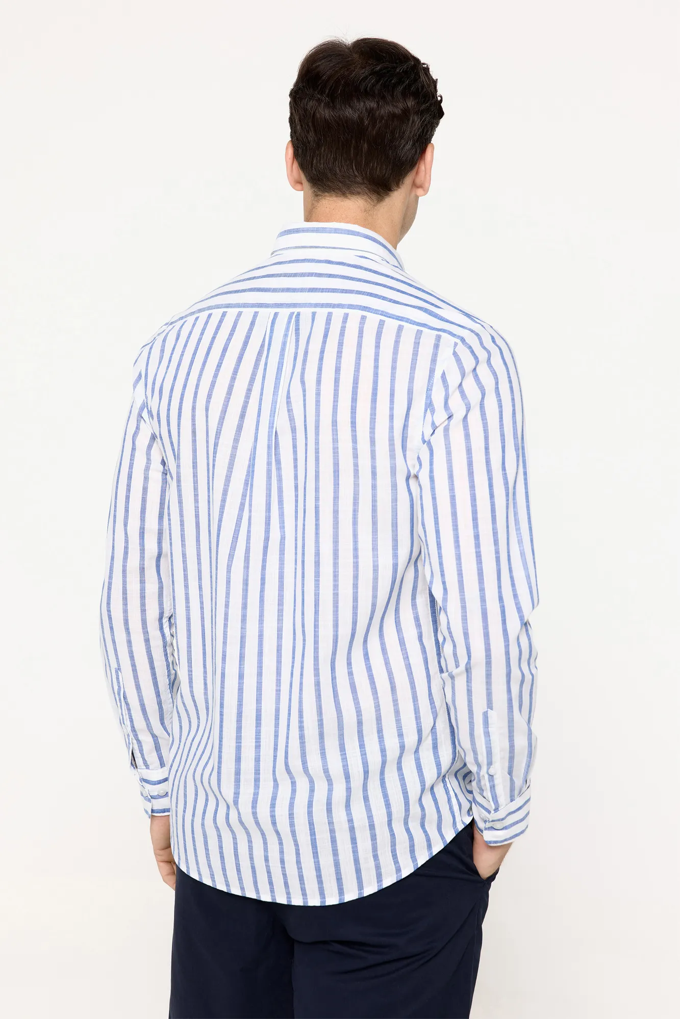 Milano Camisa Slub Rayas