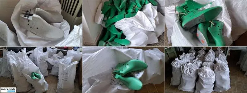 Miles de maderas usadas para zapatería a la venta (6 euros/par).