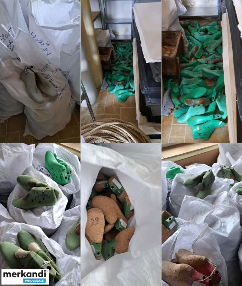 Miles de maderas usadas para zapatería a la venta (6 euros/par).