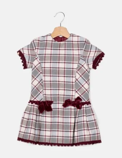 Miranda es cosa de niños Vestido multicolor estampado cuadros