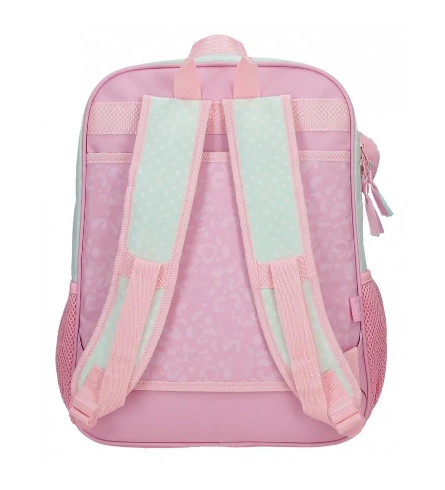 MOCHILA ESCOLAR HELLO KITTY PARIS TURQUESA 30X38X12CM