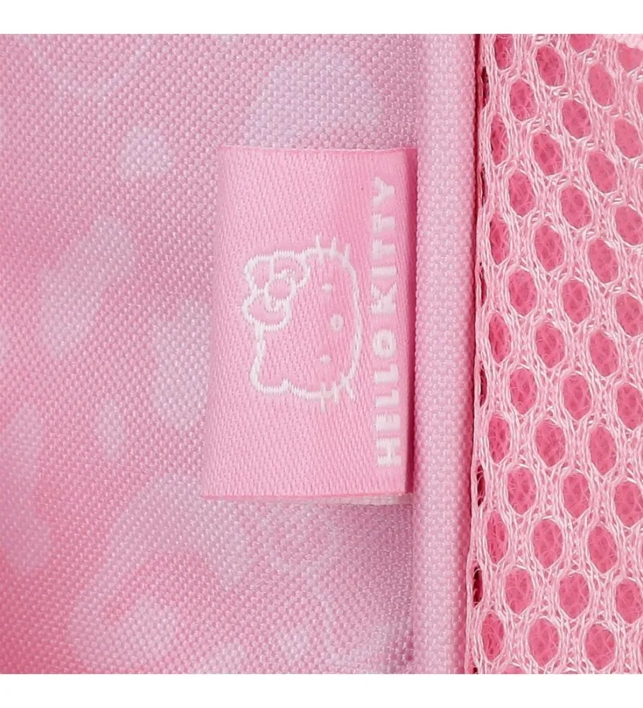 MOCHILA ESCOLAR HELLO KITTY PARIS TURQUESA 30X38X12CM